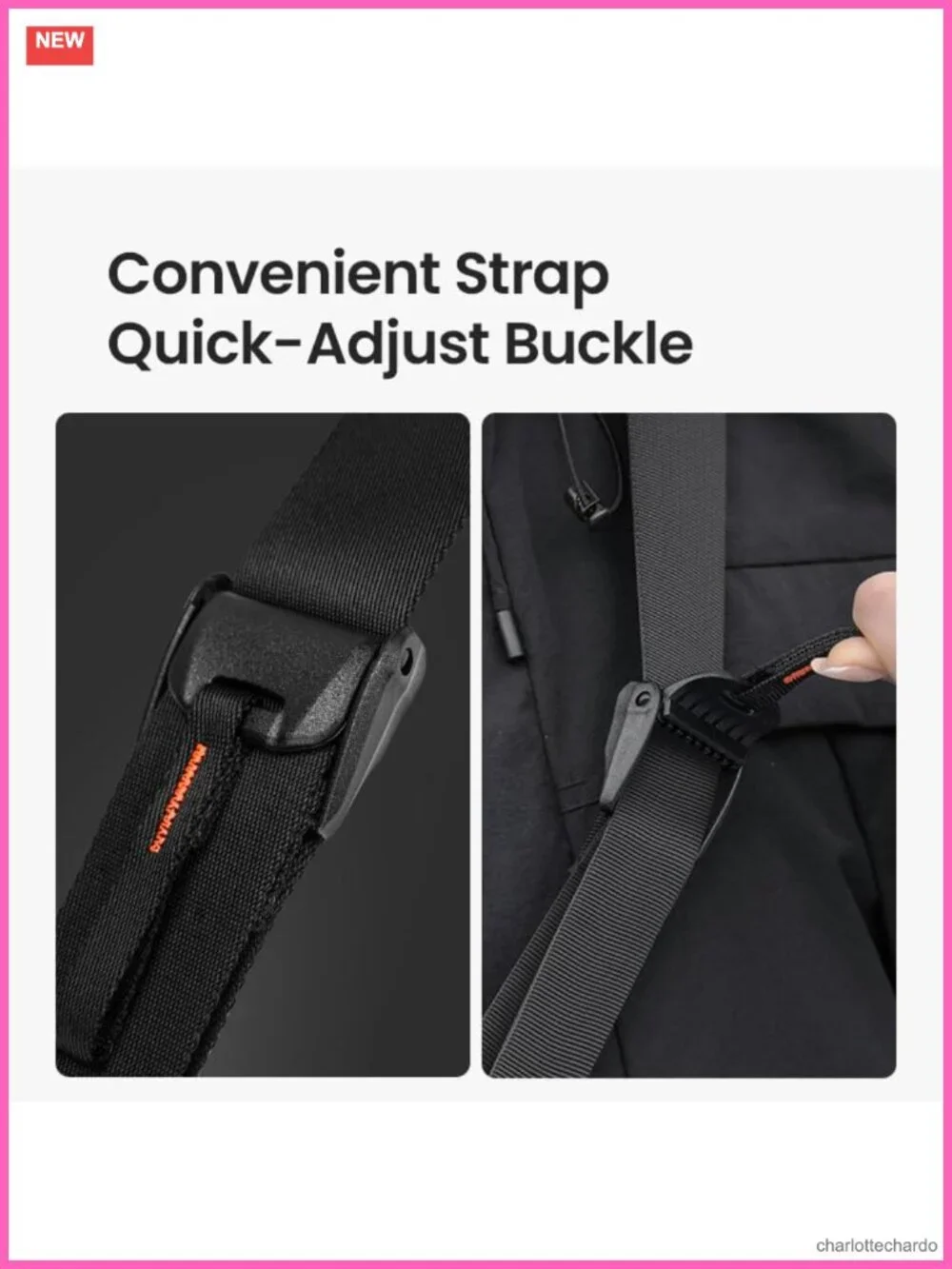 840D Cordura Sling Bag Crossbody Chest Pack Quick-Release Buckle 3L CORDURA